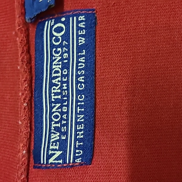 Vintage Newton Trading Co 100% Cotton Red Metal Zipper Made in Turkey Sz L - Picture 5 of 10
